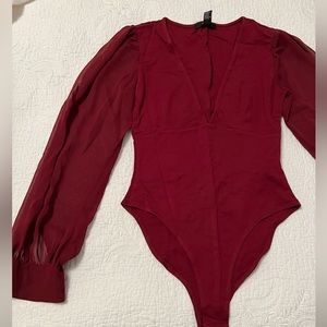 Forever 21  Red bodysuit / Small
